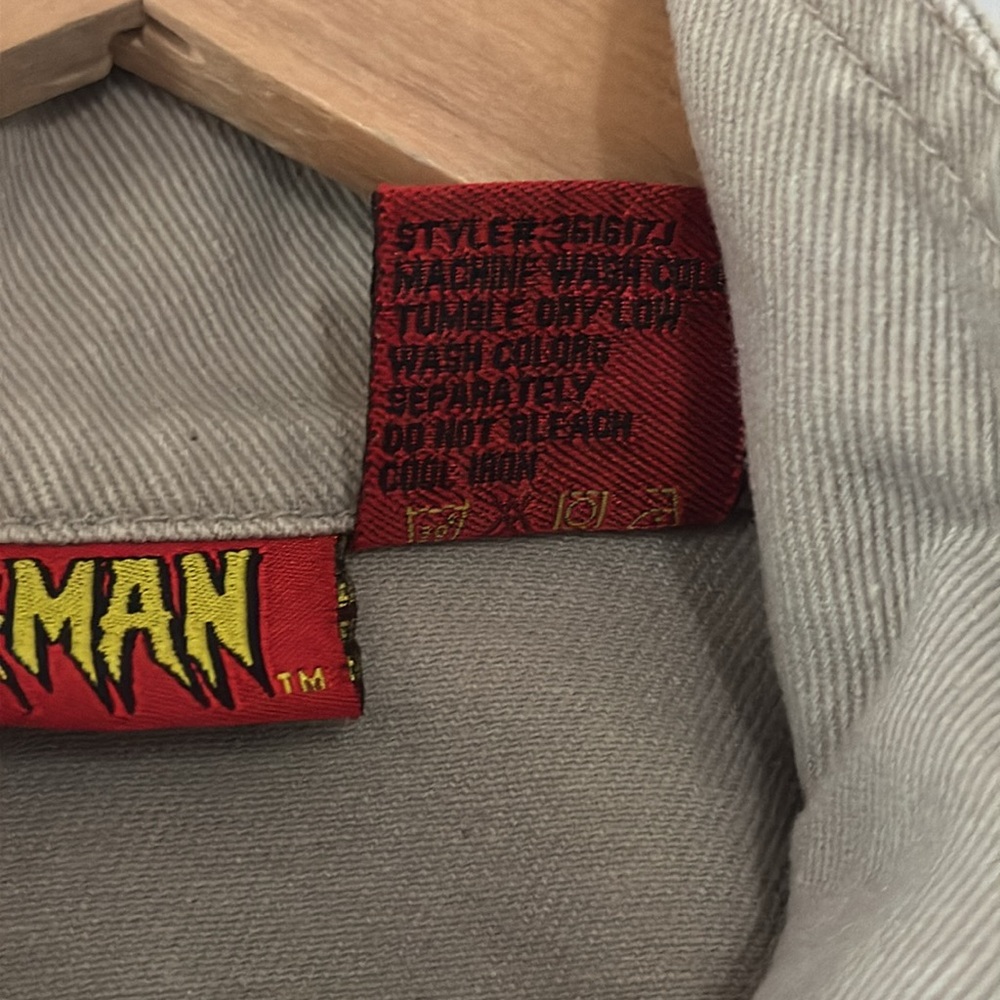 Vintage 2003 Spider-Man Denim Jacket / Large / Beige - Picture 12 of 15